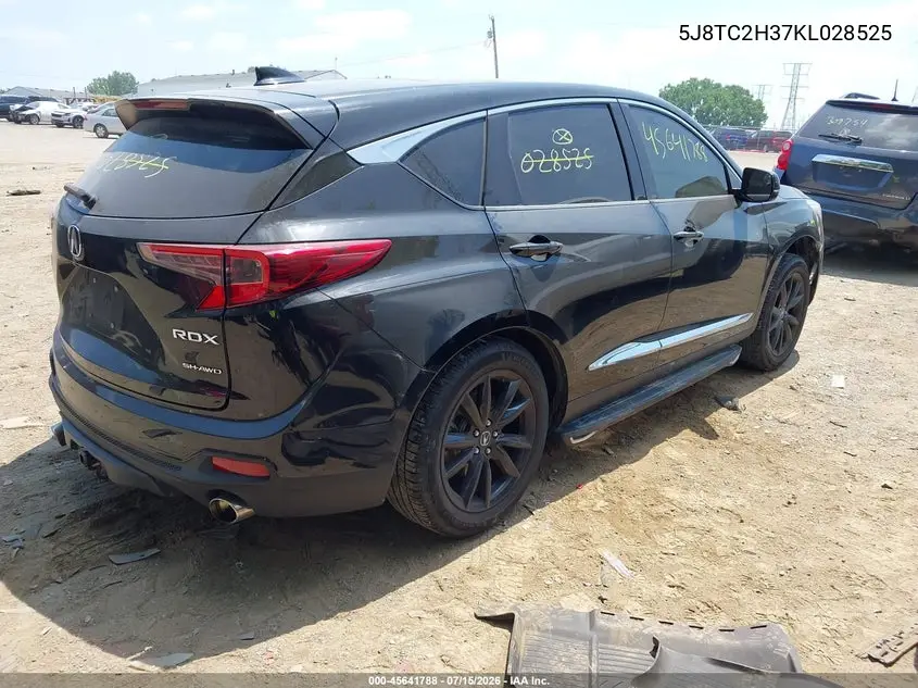 2019 Acura Rdx Standard VIN: 5J8TC2H37KL028525 Lot: 45641788