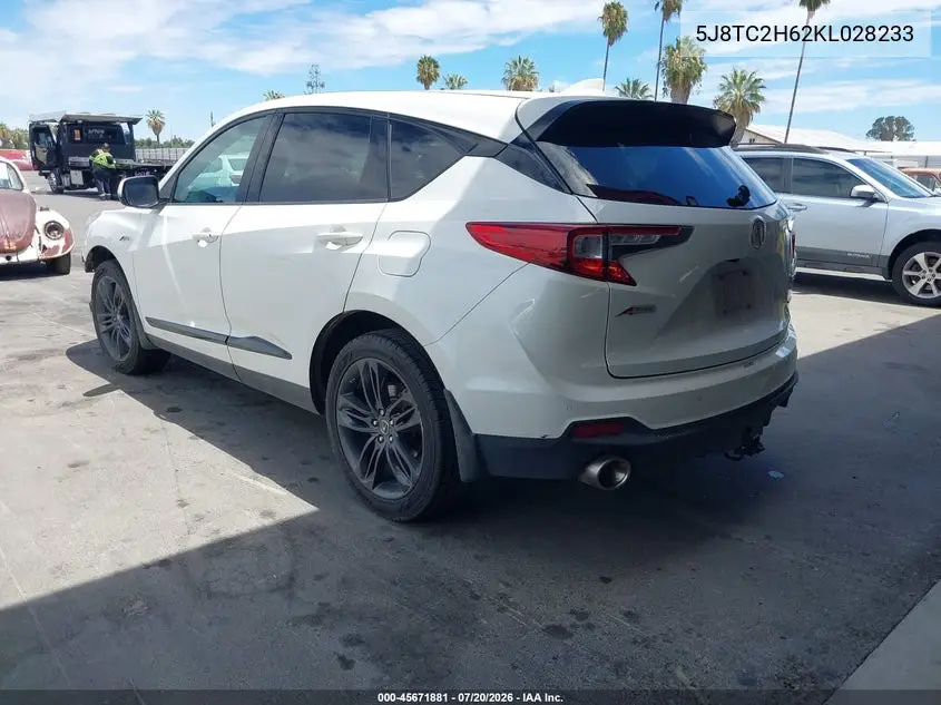2019 Acura Rdx A-Spec Package VIN: 5J8TC2H62KL028233 Lot: 45671881