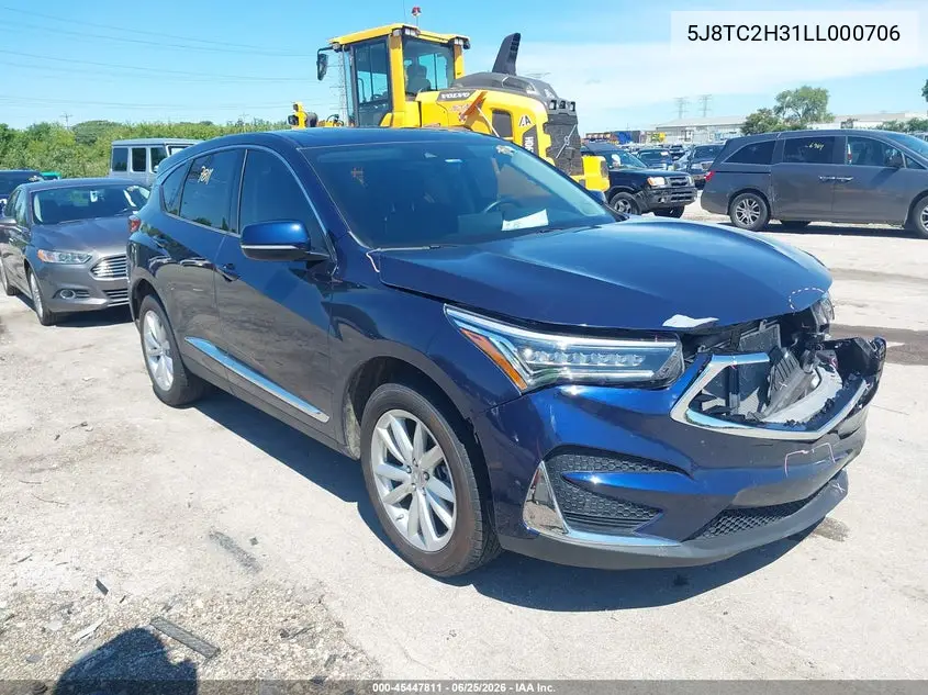2020 Acura Rdx Standard VIN: 5J8TC2H31LL000706 Lot: 45447811