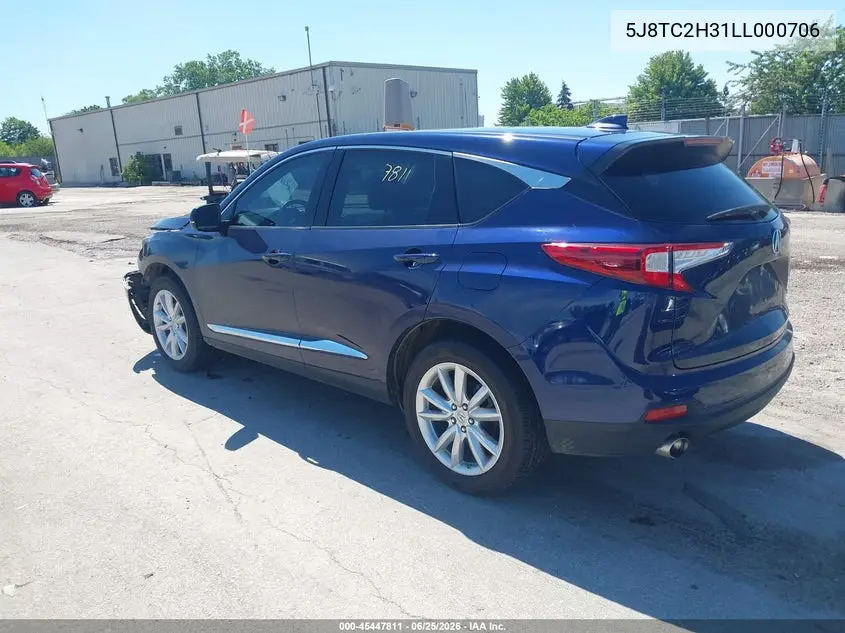 2020 Acura Rdx Standard VIN: 5J8TC2H31LL000706 Lot: 45447811