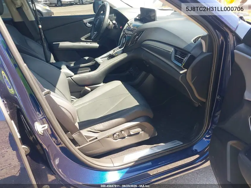 2020 Acura Rdx Standard VIN: 5J8TC2H31LL000706 Lot: 45447811