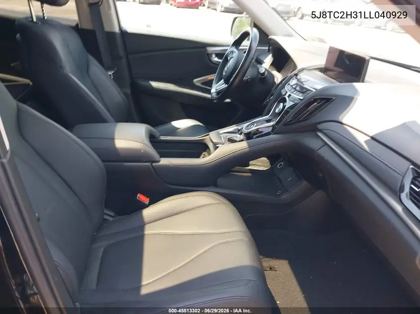 2020 Acura Rdx Standard VIN: 5J8TC2H31LL040929 Lot: 45513302