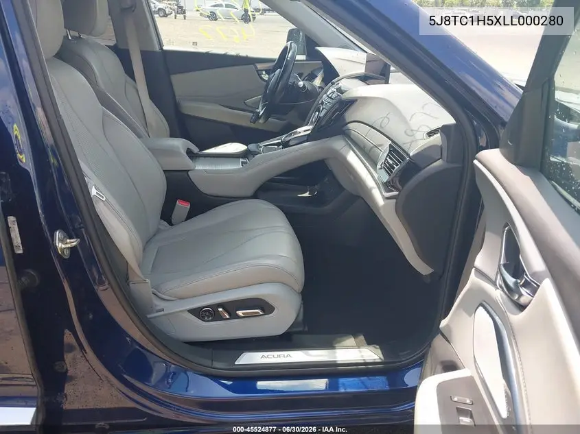 2020 Acura Rdx Technology Package VIN: 5J8TC1H5XLL000280 Lot: 45524877