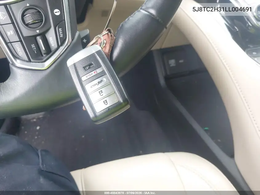 2020 Acura Rdx Standard VIN: 5J8TC2H31LL004691 Lot: 45543978