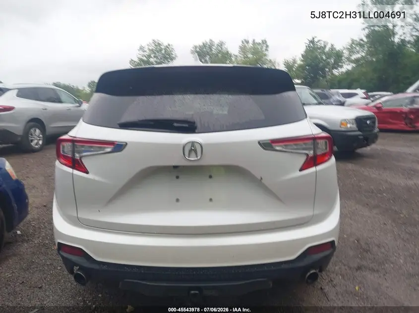 2020 Acura Rdx Standard VIN: 5J8TC2H31LL004691 Lot: 45543978