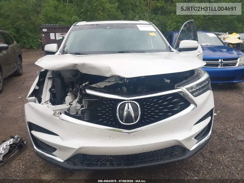 2020 Acura Rdx Standard VIN: 5J8TC2H31LL004691 Lot: 45543978