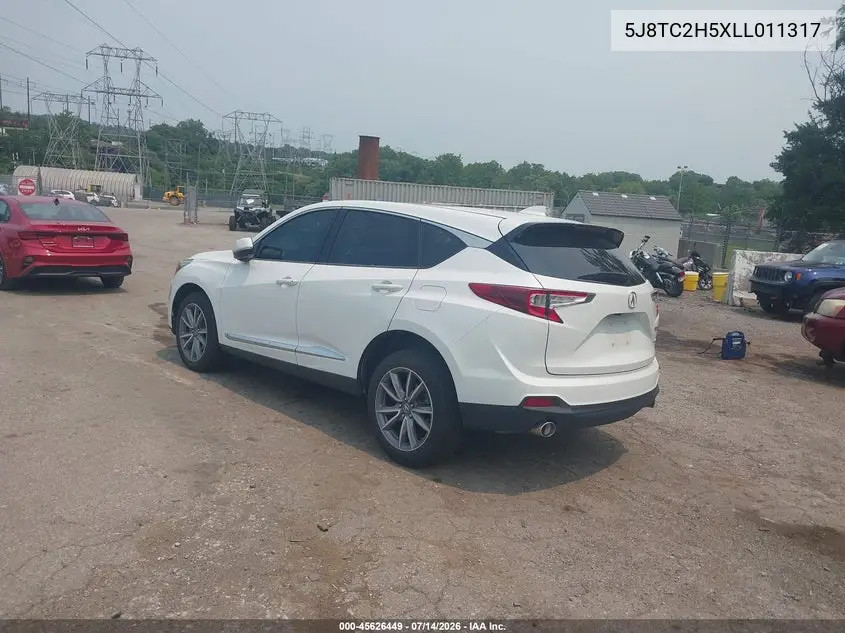 2020 Acura Rdx Technology Package VIN: 5J8TC2H5XLL011317 Lot: 45626449