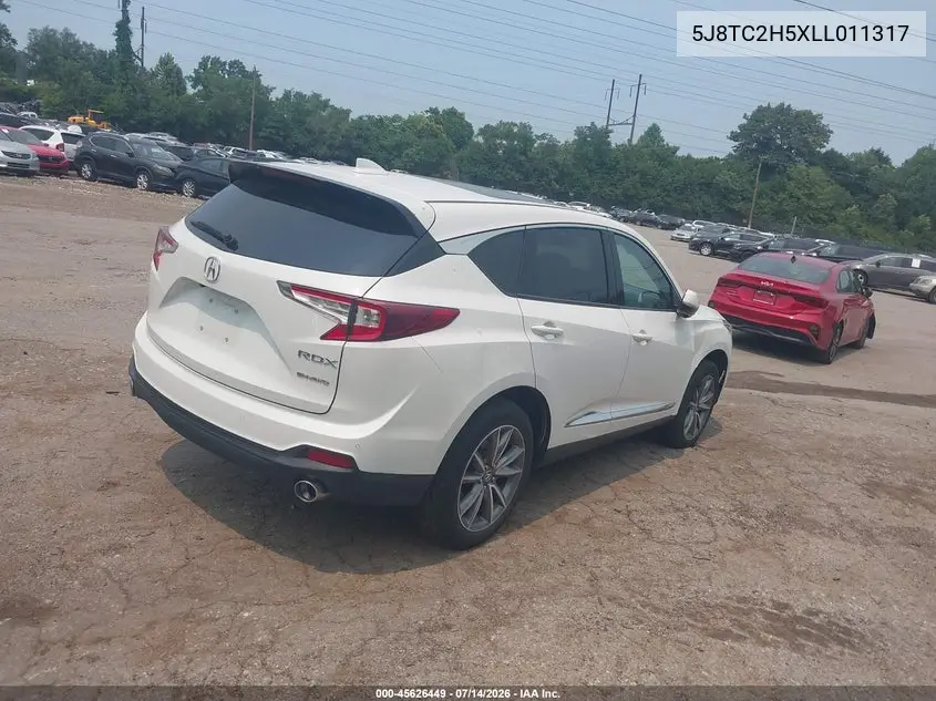 2020 Acura Rdx Technology Package VIN: 5J8TC2H5XLL011317 Lot: 45626449