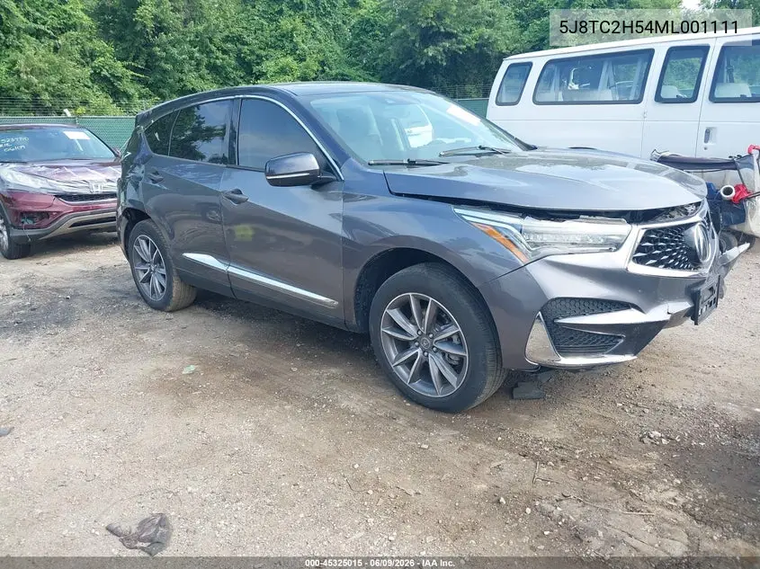 5J8TC2H54ML001111 2021 Acura Rdx Technology Package