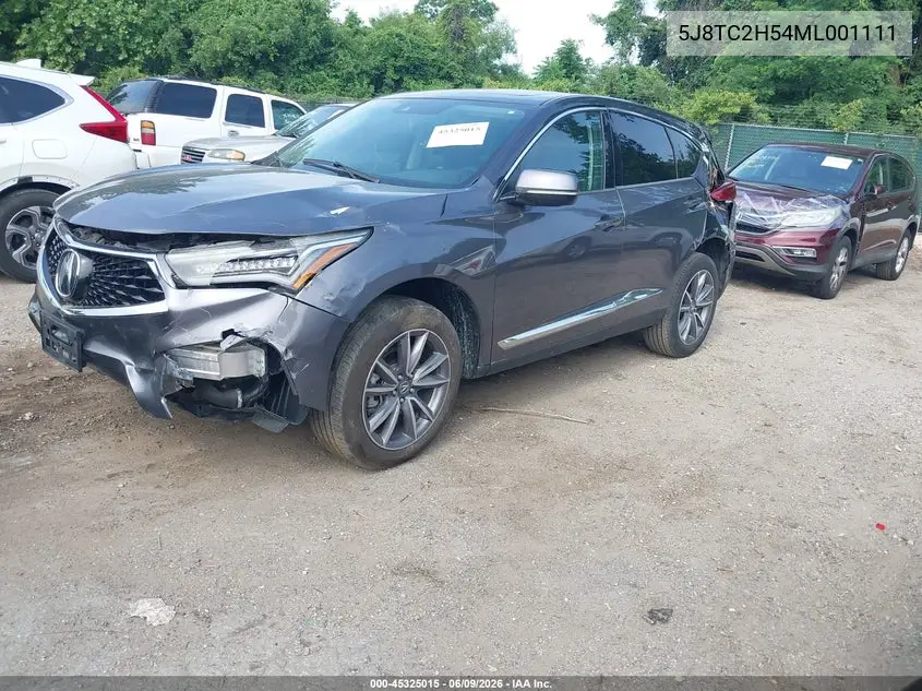 5J8TC2H54ML001111 2021 Acura Rdx Technology Package