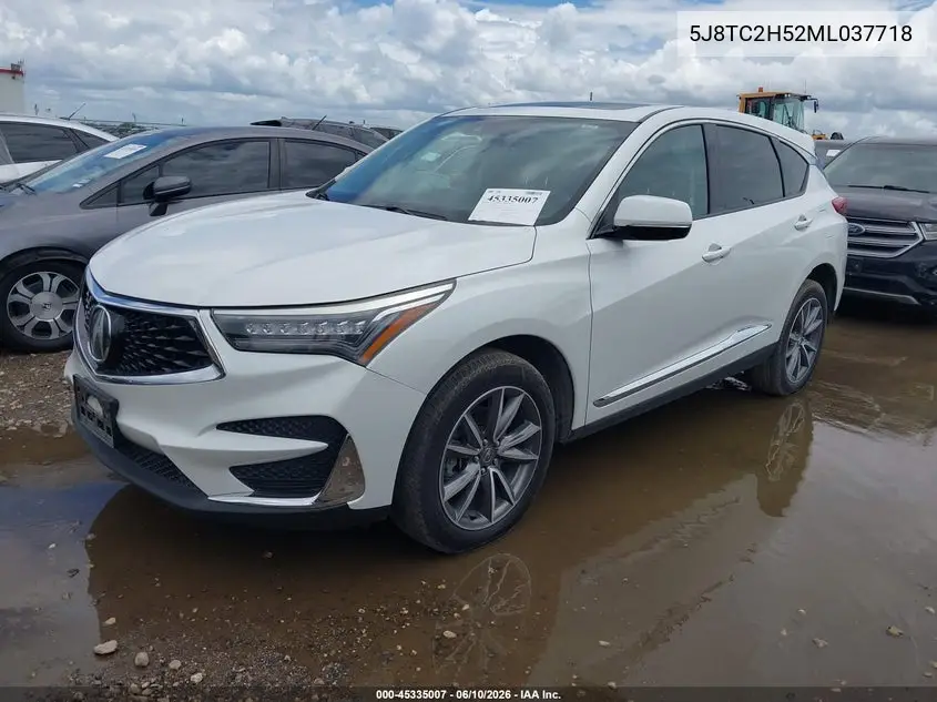 2021 Acura Rdx Technology Package VIN: 5J8TC2H52ML037718 Lot: 45335007