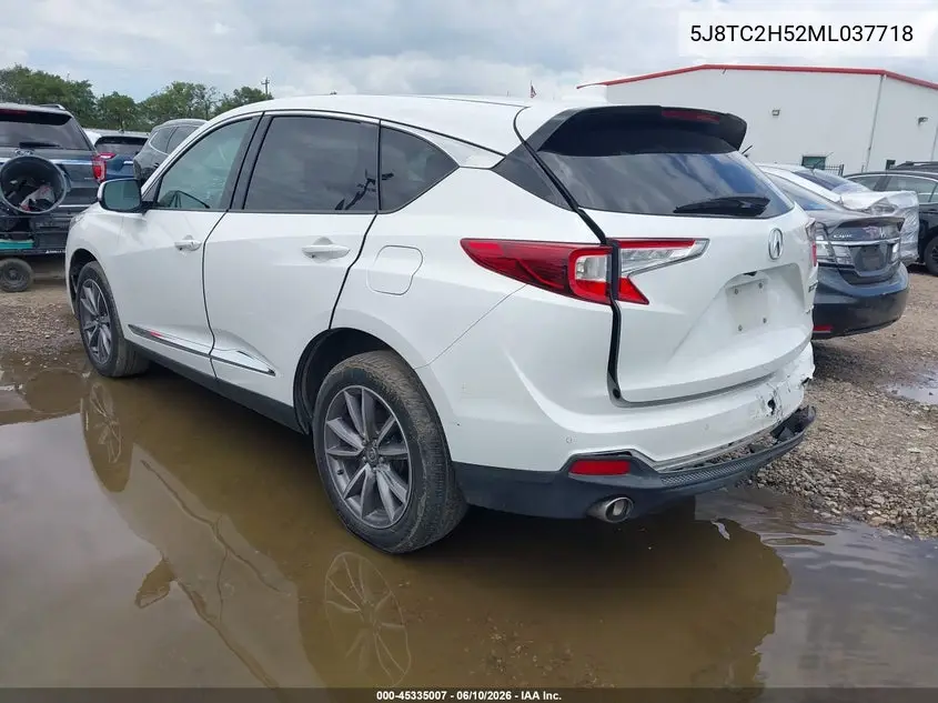 2021 Acura Rdx Technology Package VIN: 5J8TC2H52ML037718 Lot: 45335007