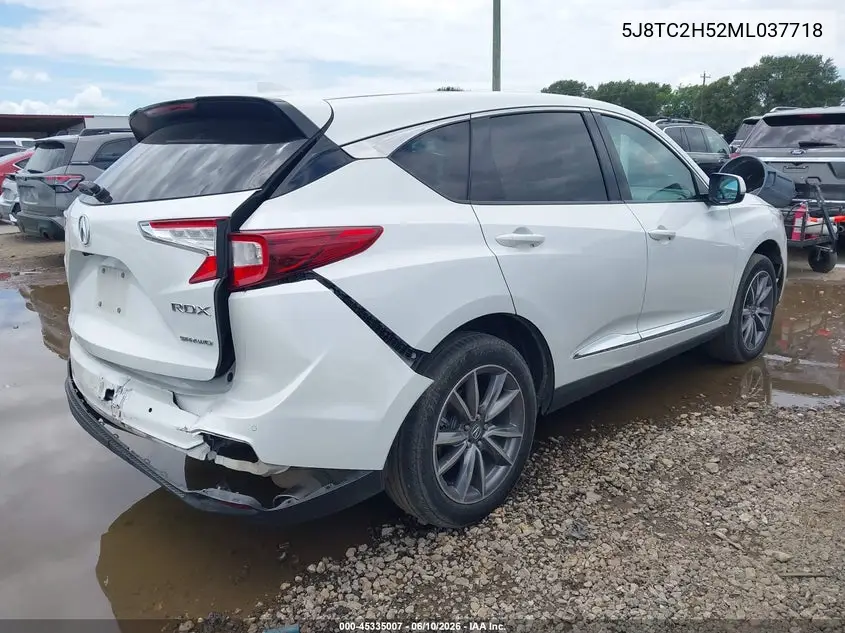 2021 Acura Rdx Technology Package VIN: 5J8TC2H52ML037718 Lot: 45335007