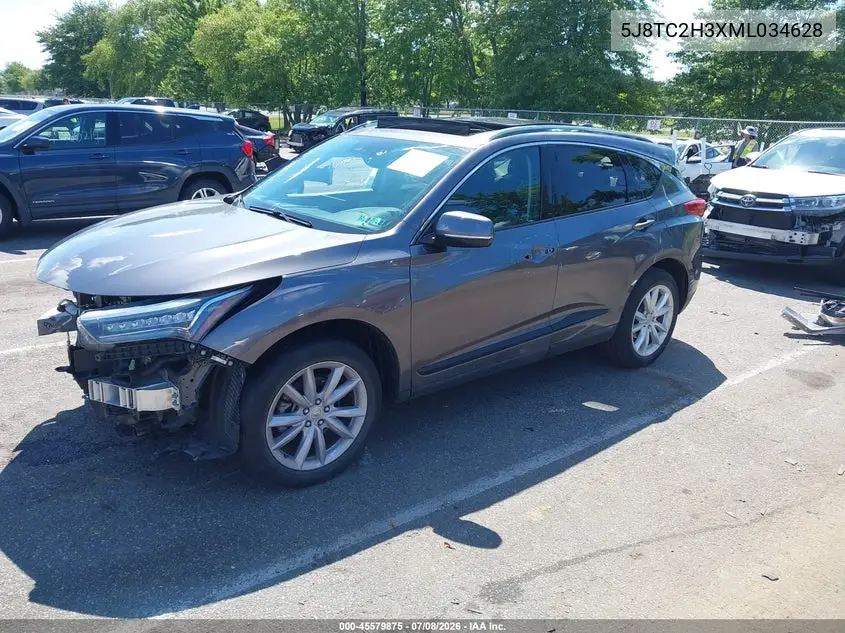 2021 Acura Rdx Standard VIN: 5J8TC2H3XML034628 Lot: 45579875