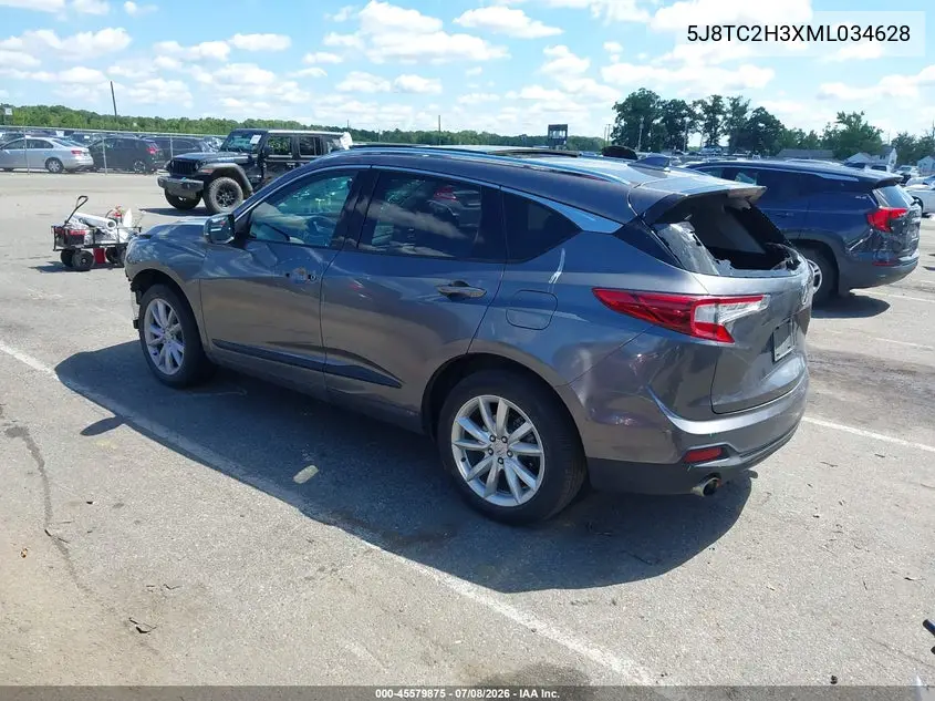 2021 Acura Rdx Standard VIN: 5J8TC2H3XML034628 Lot: 45579875