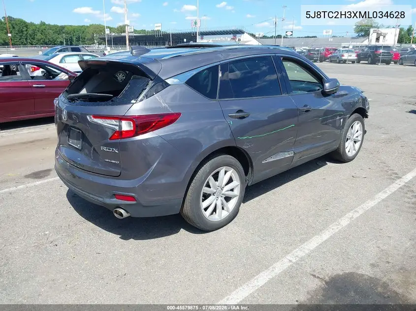 2021 Acura Rdx Standard VIN: 5J8TC2H3XML034628 Lot: 45579875