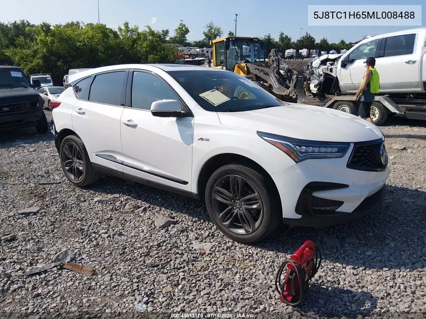 2021 Acura Rdx A-Spec Package VIN: 5J8TC1H65ML008488 Lot: 45613170