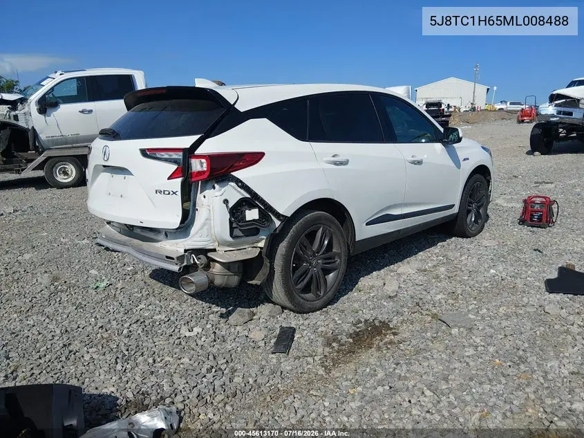 2021 Acura Rdx A-Spec Package VIN: 5J8TC1H65ML008488 Lot: 45613170
