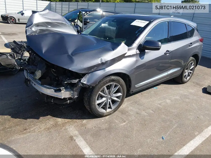 2021 Acura Rdx Technology Package VIN: 5J8TC1H59ML021073 Lot: 45616082