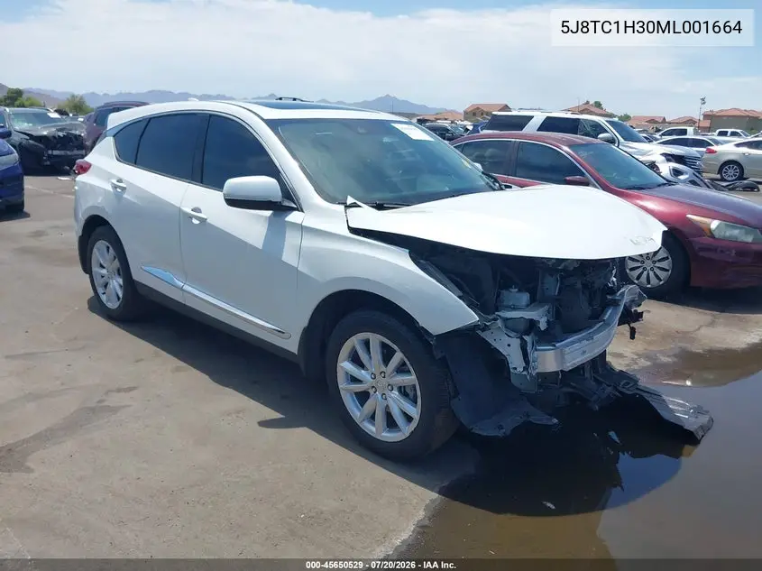 2021 Acura Rdx Standard VIN: 5J8TC1H30ML001664 Lot: 45650529