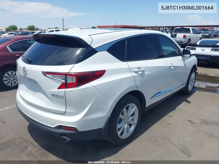 2021 Acura Rdx Standard VIN: 5J8TC1H30ML001664 Lot: 45650529