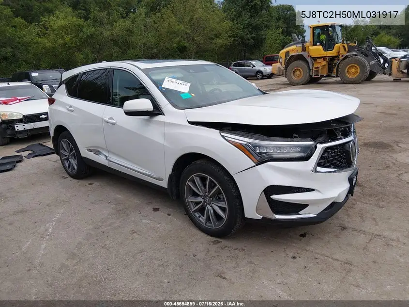 2021 Acura Rdx Technology Package VIN: 5J8TC2H50ML031917 Lot: 45654859