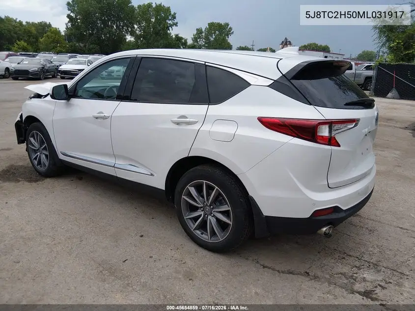 2021 Acura Rdx Technology Package VIN: 5J8TC2H50ML031917 Lot: 45654859