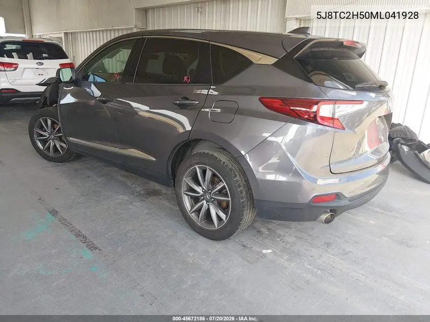 2021 Acura Rdx Technology Package VIN: 5J8TC2H50ML041928 Lot: 45672186