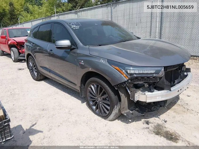 2022 Acura Rdx A-Spec Advance Package/Pmc Edition VIN: 5J8TC2H81NL005659 Lot: 45345491