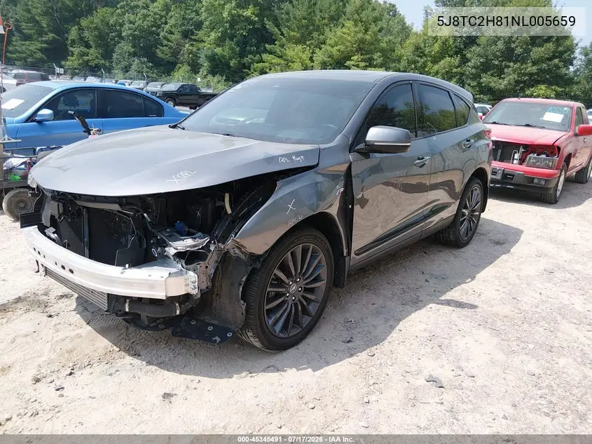 2022 Acura Rdx A-Spec Advance Package/Pmc Edition VIN: 5J8TC2H81NL005659 Lot: 45345491