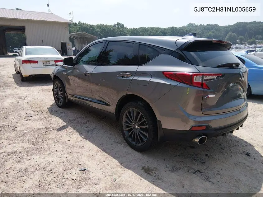 2022 Acura Rdx A-Spec Advance Package/Pmc Edition VIN: 5J8TC2H81NL005659 Lot: 45345491