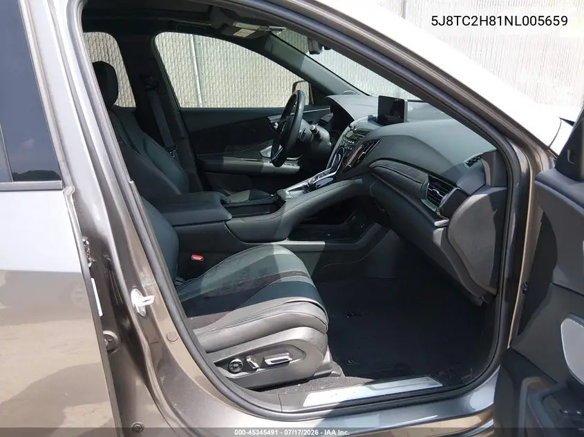 2022 Acura Rdx A-Spec Advance Package/Pmc Edition VIN: 5J8TC2H81NL005659 Lot: 45345491