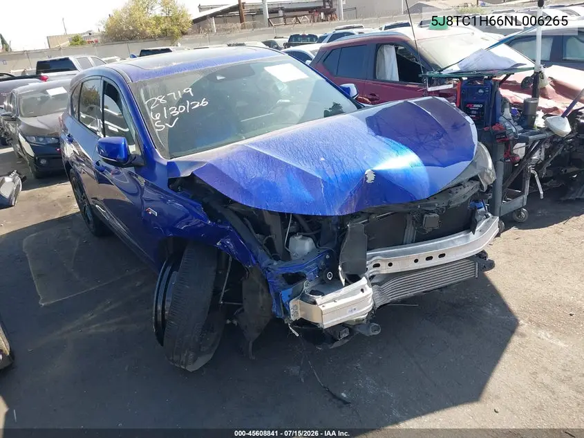 2022 Acura Rdx A-Spec Package VIN: 5J8TC1H66NL006265 Lot: 45608841