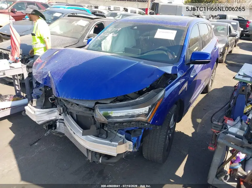 2022 Acura Rdx A-Spec Package VIN: 5J8TC1H66NL006265 Lot: 45608841
