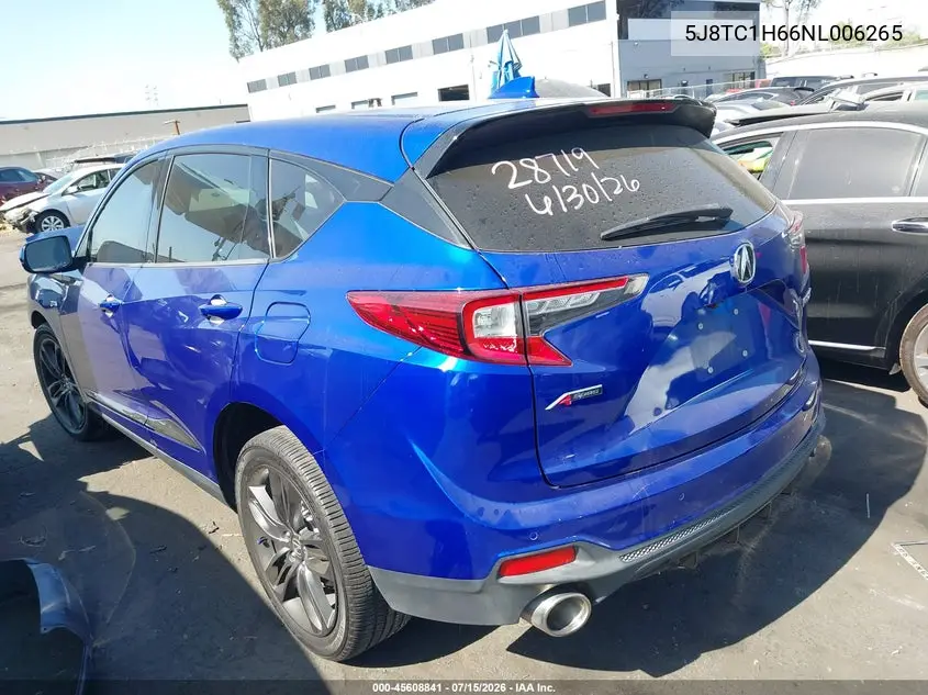2022 Acura Rdx A-Spec Package VIN: 5J8TC1H66NL006265 Lot: 45608841