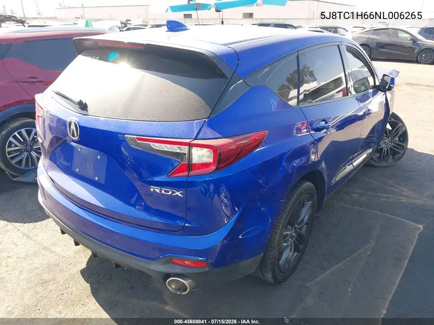 2022 Acura Rdx A-Spec Package VIN: 5J8TC1H66NL006265 Lot: 45608841