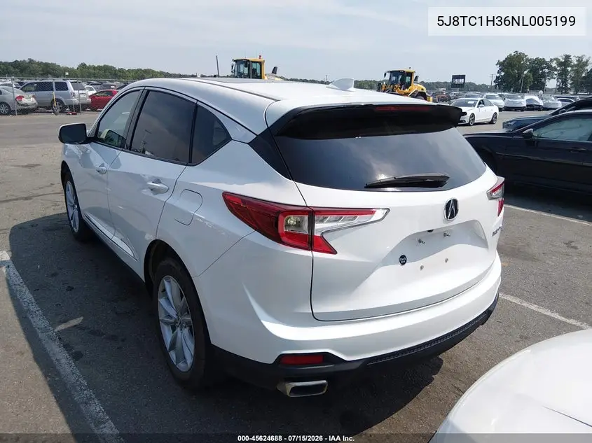 2022 Acura Rdx Standard VIN: 5J8TC1H36NL005199 Lot: 45624688