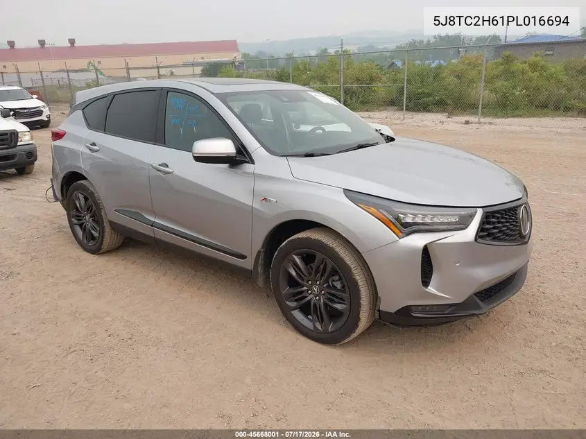 2023 Acura Rdx A-Spec Package VIN: 5J8TC2H61PL016694 Lot: 45668001