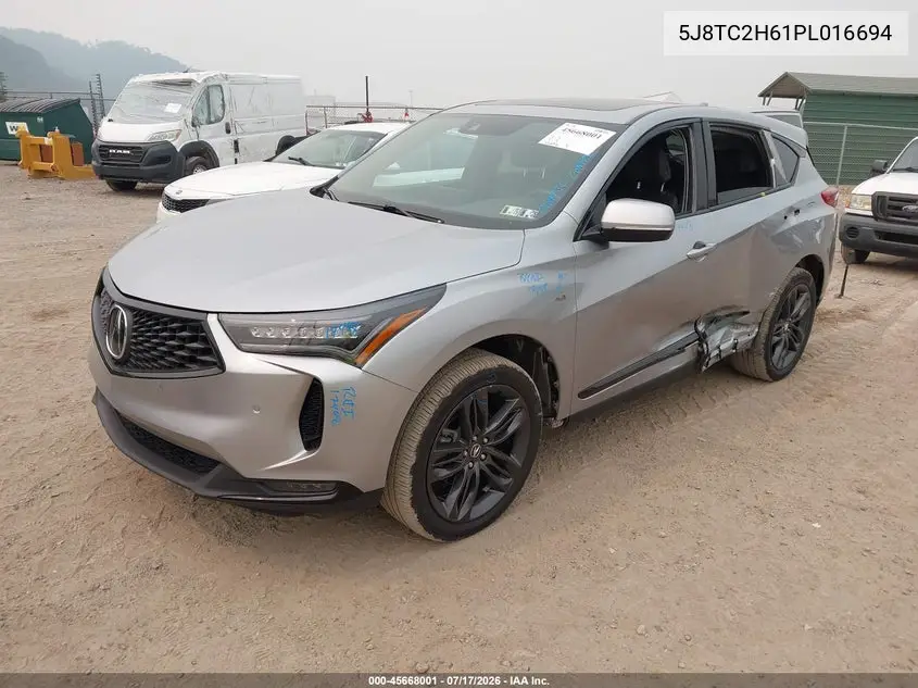 2023 Acura Rdx A-Spec Package VIN: 5J8TC2H61PL016694 Lot: 45668001
