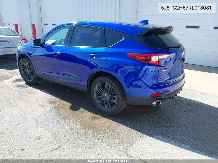 2024 Acura Rdx A-Spec Package VIN: 5J8TC2H67RL018081 Lot: 45333624