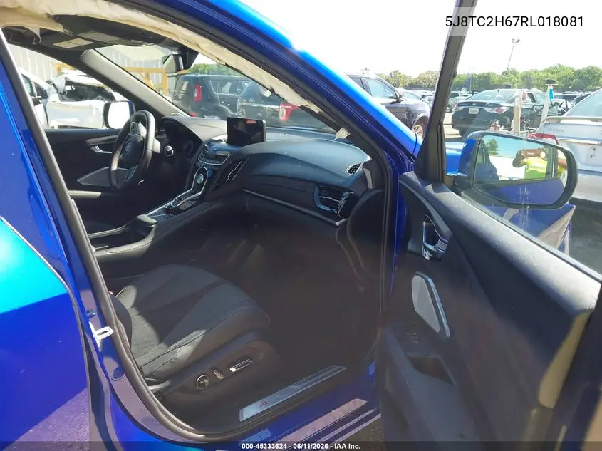 2024 Acura Rdx A-Spec Package VIN: 5J8TC2H67RL018081 Lot: 45333624
