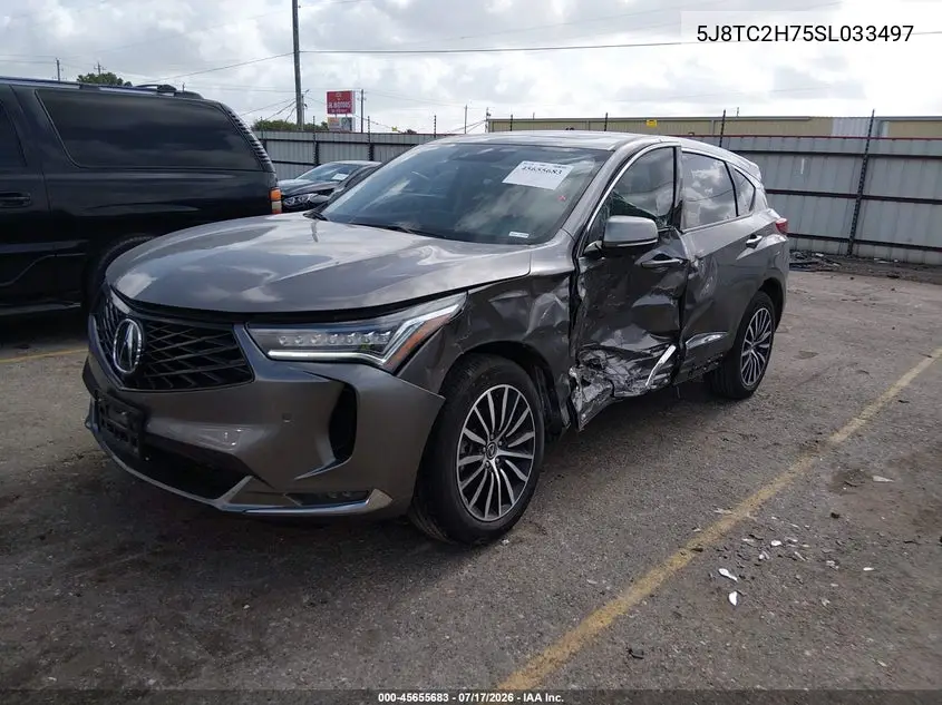 2025 Acura Rdx Advance VIN: 5J8TC2H75SL033497 Lot: 45655683
