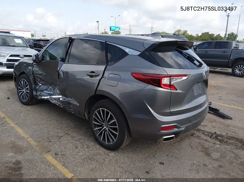 2025 Acura Rdx Advance VIN: 5J8TC2H75SL033497 Lot: 45655683