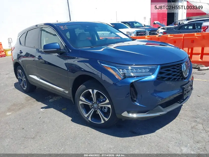 2026 Acura Rdx Technology VIN: 5J8TC2H55TL003349 Lot: 45633022