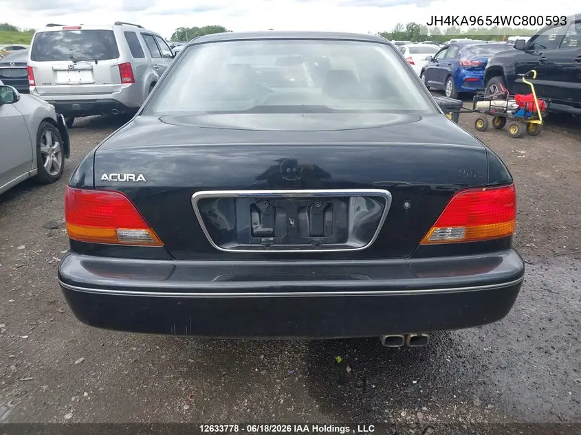 1998 Acura Rl 3.5L VIN: JH4KA9654WC800593 Lot: 12633778x