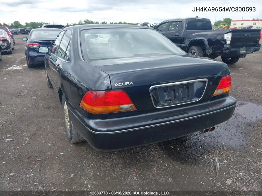 1998 Acura Rl 3.5L VIN: JH4KA9654WC800593 Lot: 12633778x