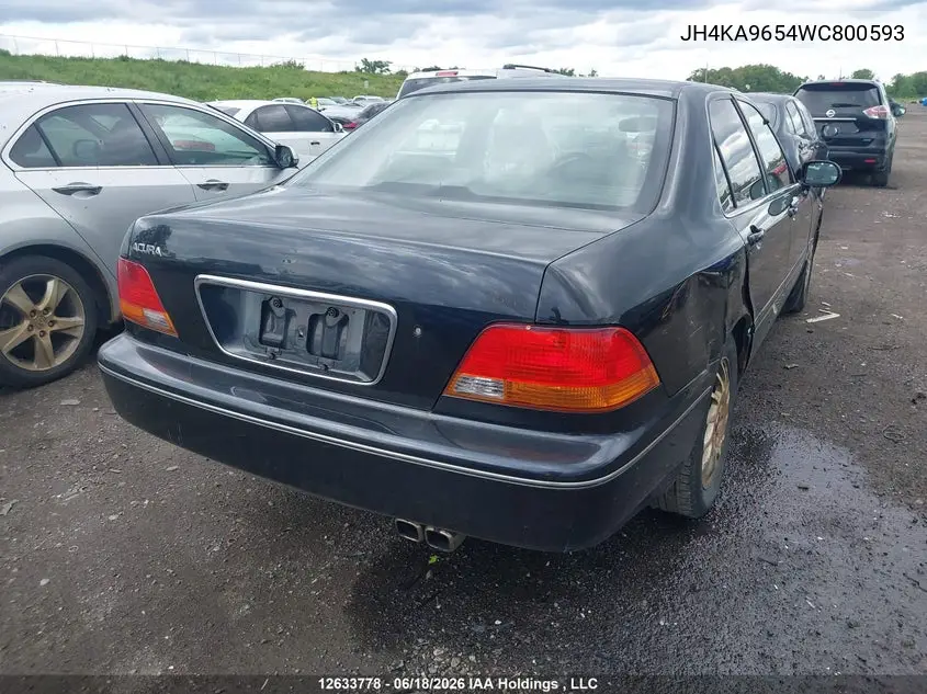 1998 Acura Rl 3.5L VIN: JH4KA9654WC800593 Lot: 12633778x