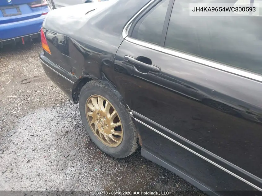 1998 Acura Rl 3.5L VIN: JH4KA9654WC800593 Lot: 12633778x