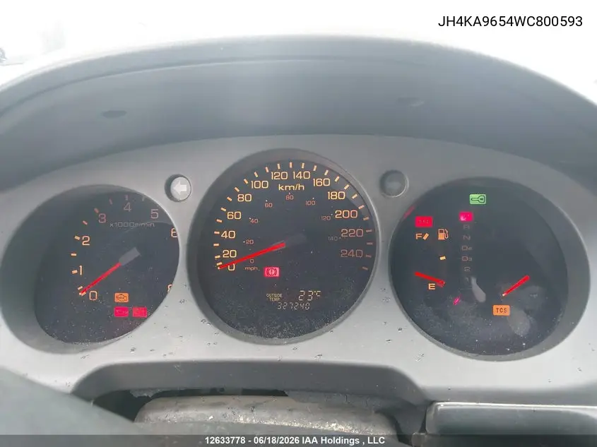 1998 Acura Rl 3.5L VIN: JH4KA9654WC800593 Lot: 12633778x