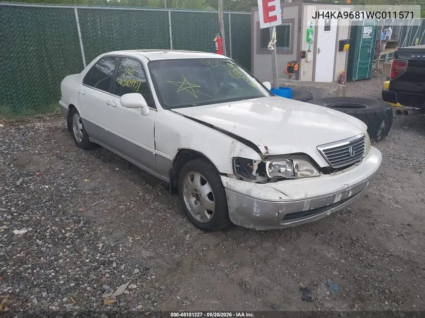1998 Acura Rl 3.5 VIN: JH4KA9681WC011571 Lot: 45181227